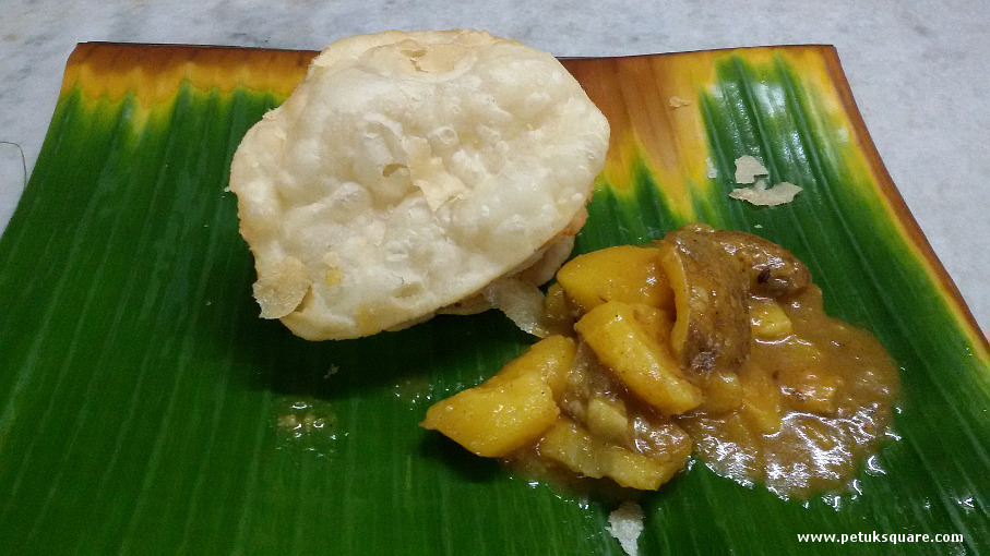 Luchi with potato curry served afternoon onwards