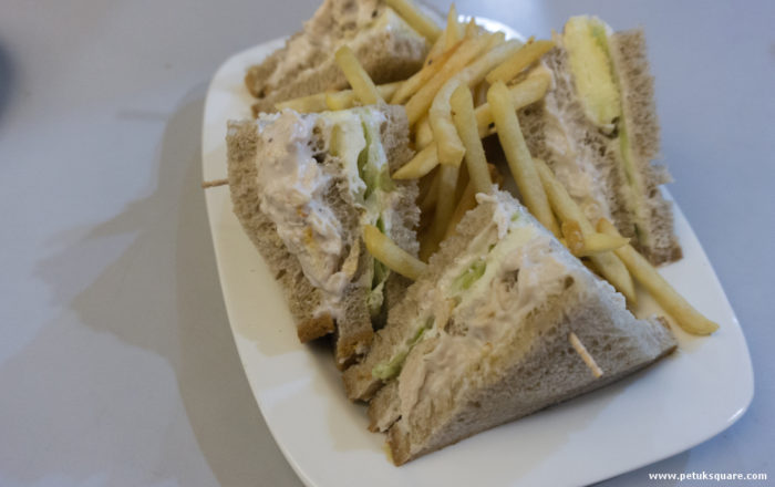 Celery Chicken Club sandwich