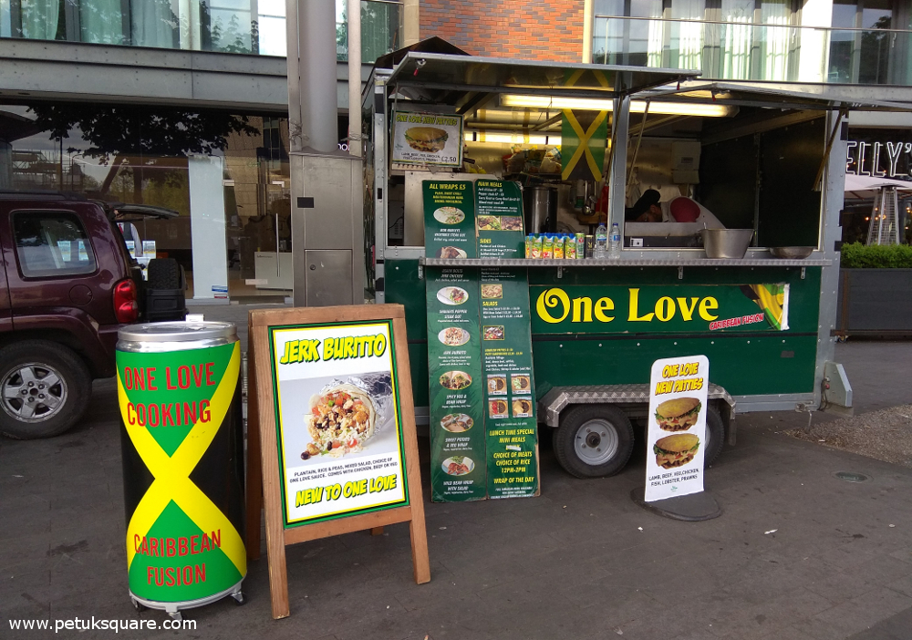 One Love Caribbean Fusion Stall at Canada Water